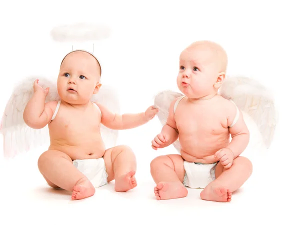 Angelic baby friends — Stock Photo, Image