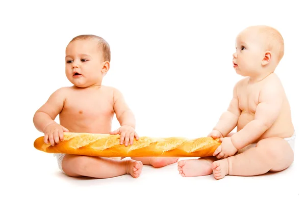Τα μωρά με ψωμάκια — Φωτογραφία Αρχείου