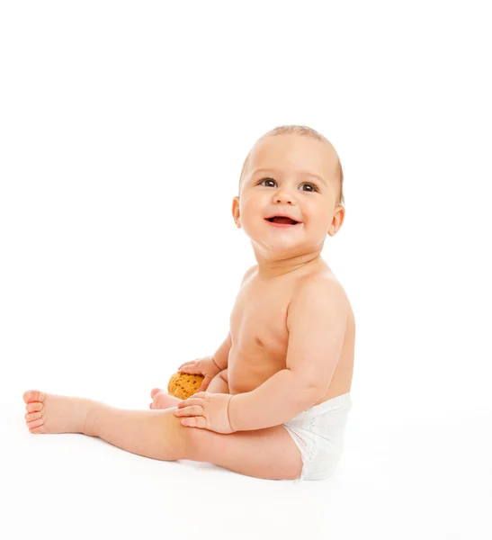 Bebé sosteniendo bollo —  Fotos de Stock