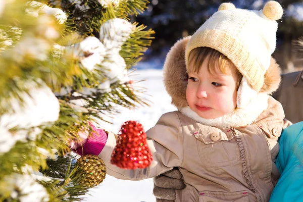 Zdobení vánoční stromeček — Stock fotografie