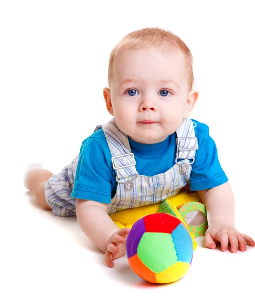 Infant with ball — Stock Photo, Image