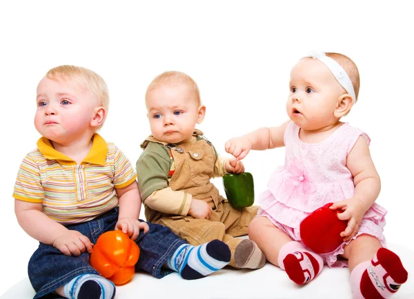 Üç bebek arkadaşlar — Stok fotoğraf
