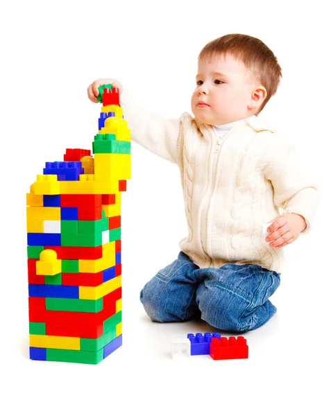 Kid building — Stock Photo, Image