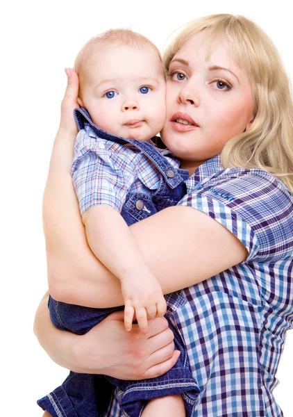 Mom hugging baby — Stock Photo, Image