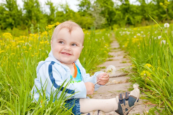 Skrattande bebis — Stockfoto