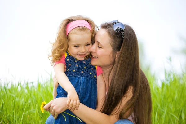 Mother and curly girl — Stock Photo, Image