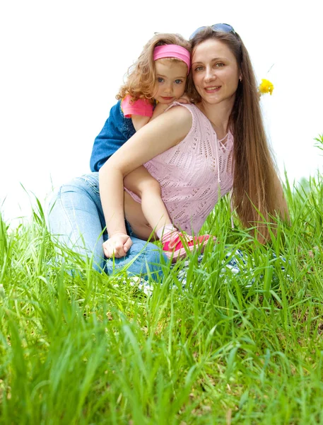 Glada mor och dotter — Stockfoto