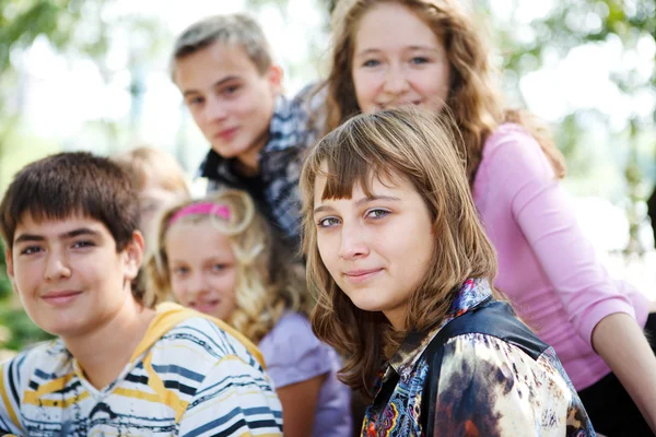 Teens crowd — Stock Photo, Image