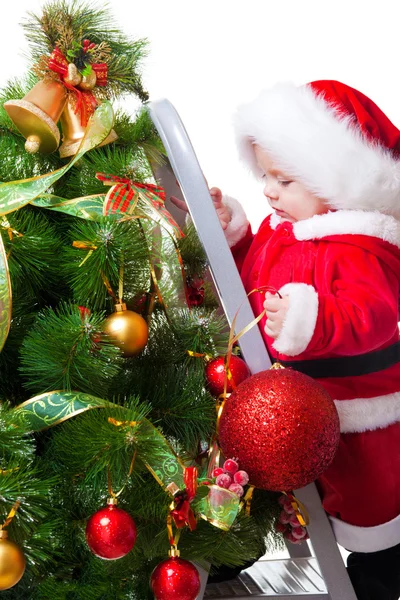 Bebê decoração árvore de Natal — Fotografia de Stock