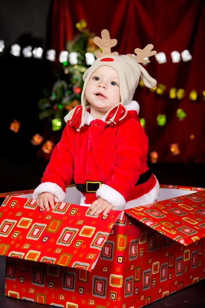 Baby in Santa costume — Stock Photo, Image
