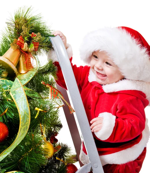 Дитячі прикраси Різдвяна ялинка — стокове фото