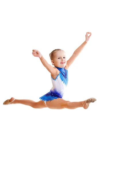 Gymnast jumping — Stock Photo, Image