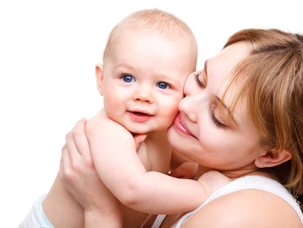 婴儿和他的母亲 免版税图库图片