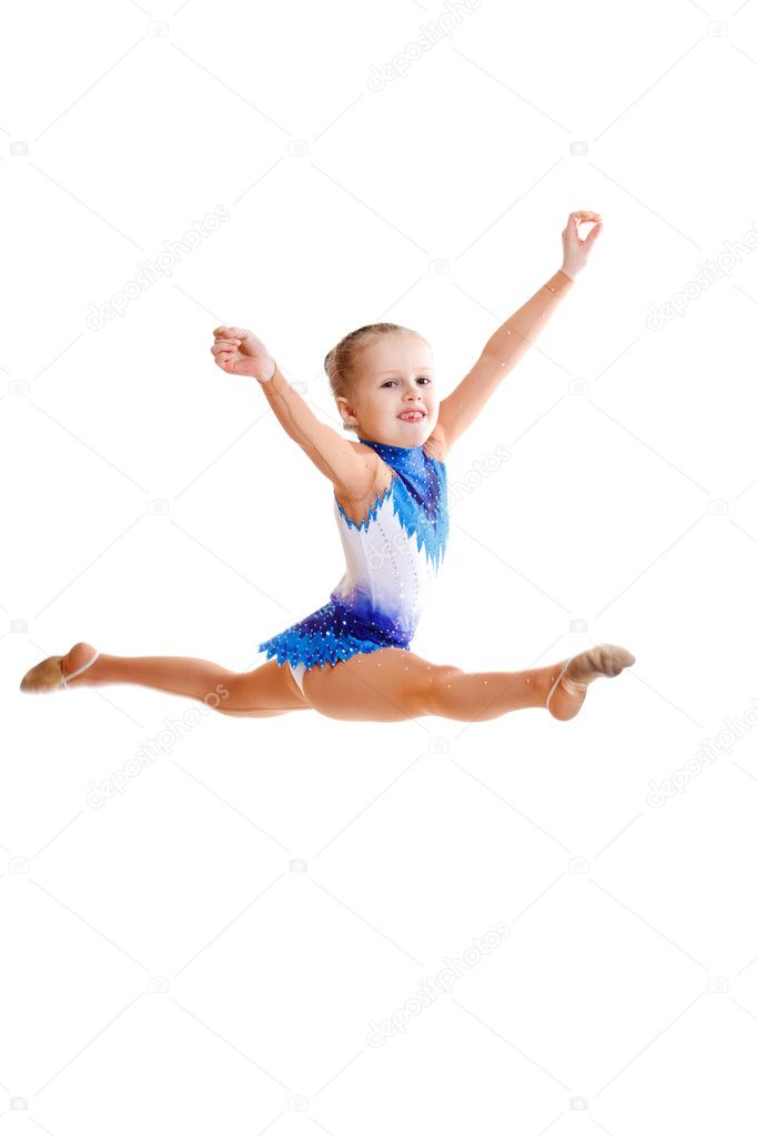 Gymnast jumping