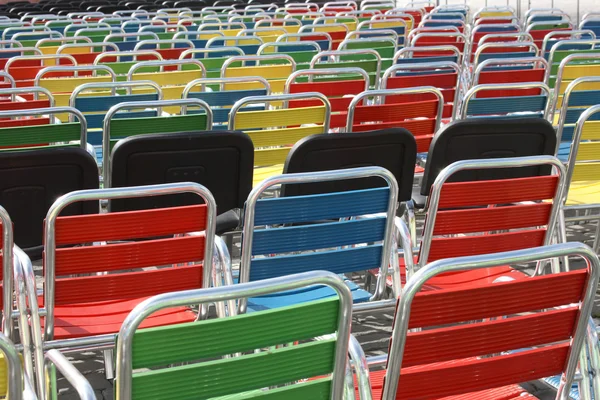 Kleur stoelen — Stockfoto