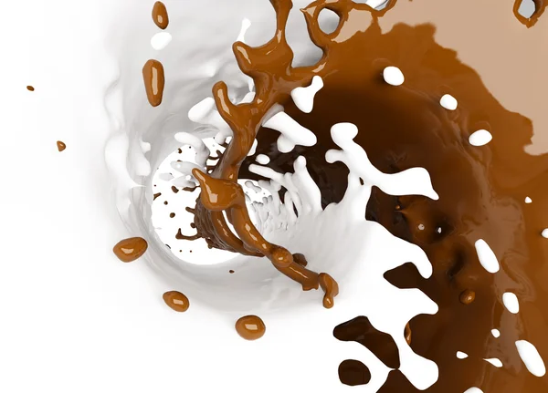 Süt ve çikolata — Stok fotoğraf