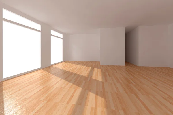 Clear room with parquet — Stock Photo, Image