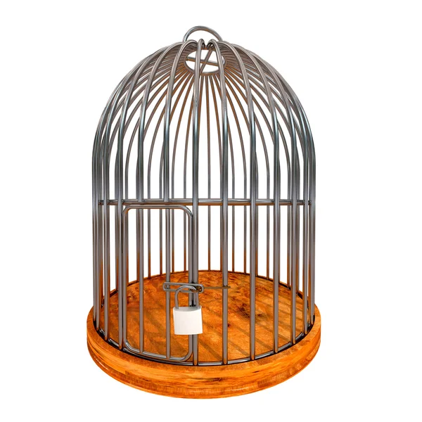stock image Steel cage with lock