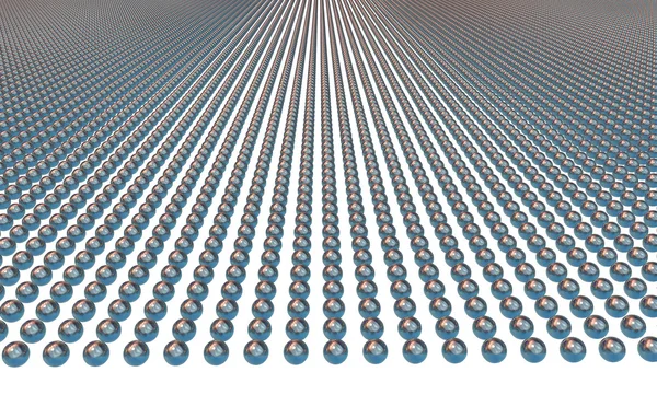 Metal spheres in rows — Stock Photo, Image