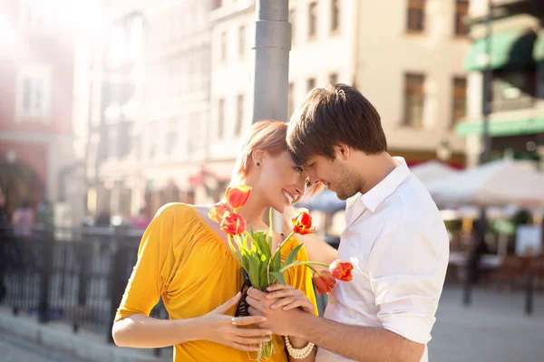 Cute hansome couple on date Stock Picture