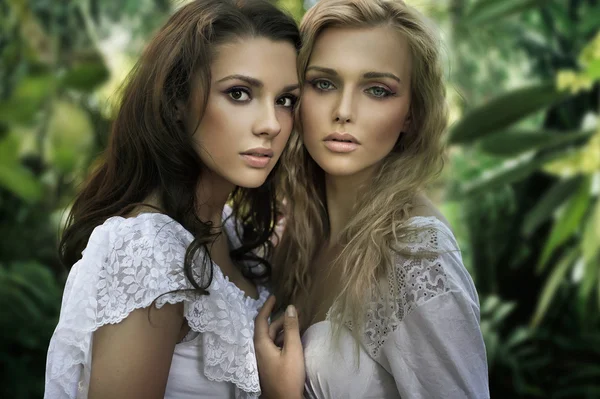 Duas belezas jovens — Fotografia de Stock