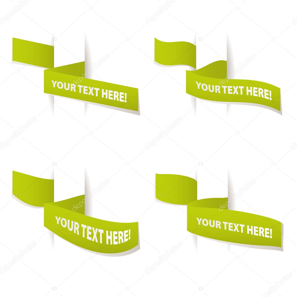 Set of design elements banners ribbons