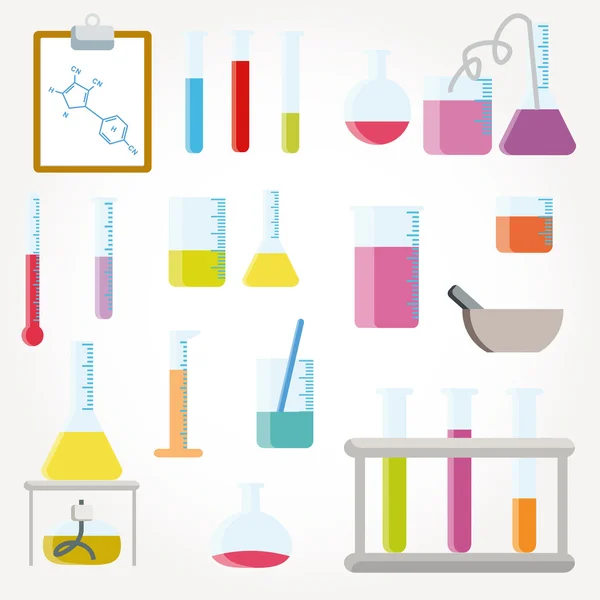 Illustrazione di oggetti chimici — Foto Stock