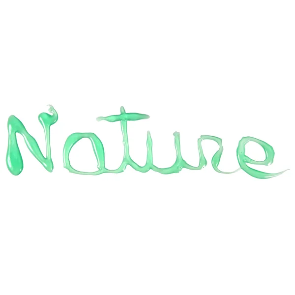 Palavra natureza — Fotografia de Stock