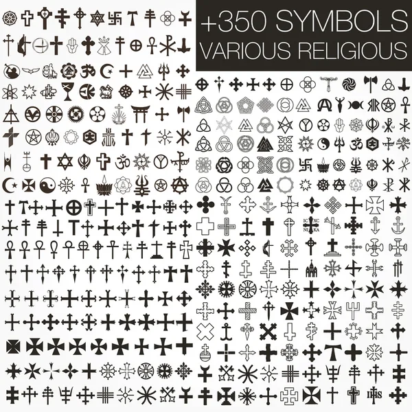 350. various religious symbols — 图库照片
