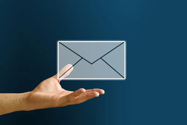 Hand carry the mail icon, You got mail concept — Stock Photo, Image