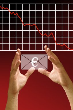 Elini tut Euro ödeme ile hisse Satım kriz aşağı