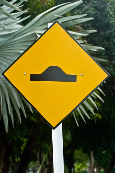 Nachylenie znak, znak drogowy — Zdjęcie stockowe