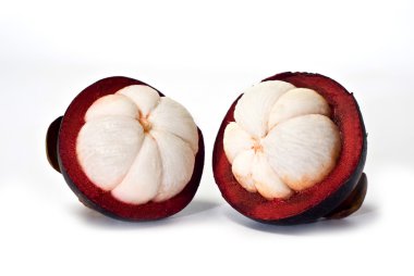 soyulmuş mangosteen, izole