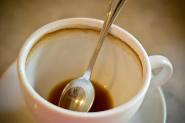 Spoon in coffee cup — Stock Photo, Image