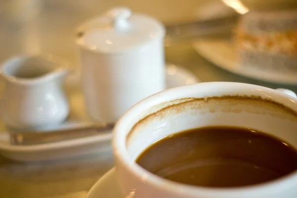 Fläcken i kaffekopp — Stockfoto