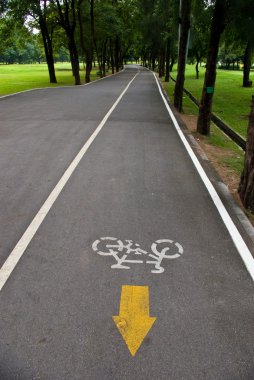 yolda Bisiklet yol işareti