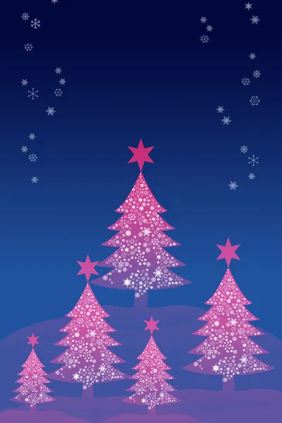Karácsonyfa a kék ég háttér — Stock Fotó