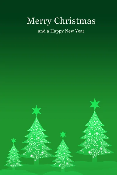 Yellow christmas tree with green sky background — Stock Photo, Image