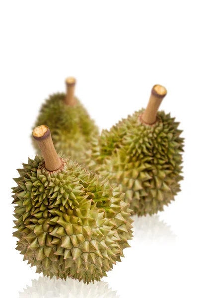 Durian sobre fondo de esmalte blanco — Foto de Stock