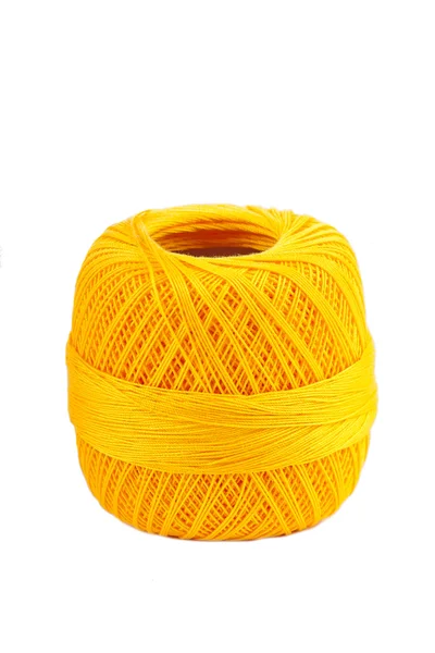 Gelbe Baumwollspule — Stockfoto