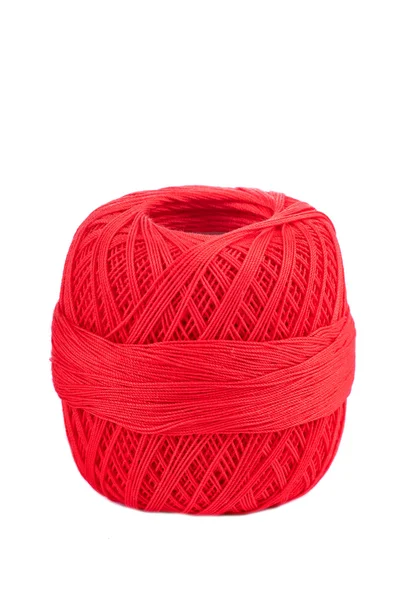 Bawełna czerwony szpula do dalekich rzutów — Zdjęcie stockowe