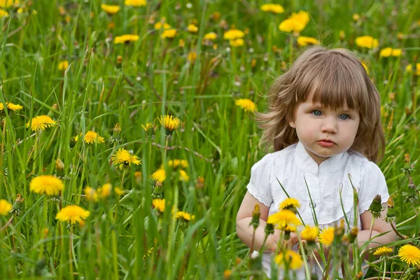 草原の少女 — ストック写真