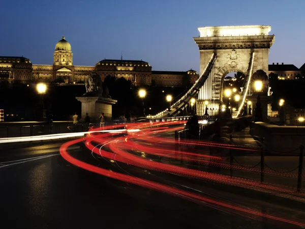 Chain bridge of Budapest city — Stock Photo, Image