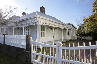 Historic house in Coromandel town clipart