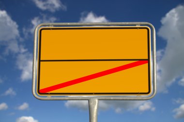 German road sign clipart