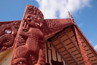 Maori house in Rotorua clipart