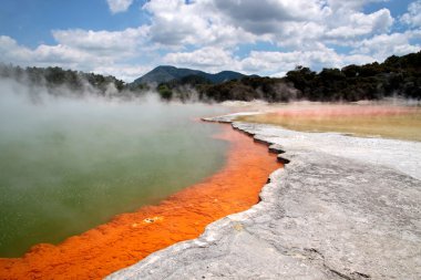 Champagne Pool at Wai-o-Tapu geothermal area clipart