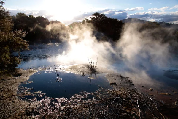 Heiße Quelle im Kuirau Park — Stockfoto