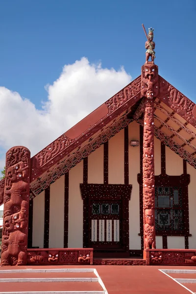 Carvingowa dom w rotorua — Zdjęcie stockowe