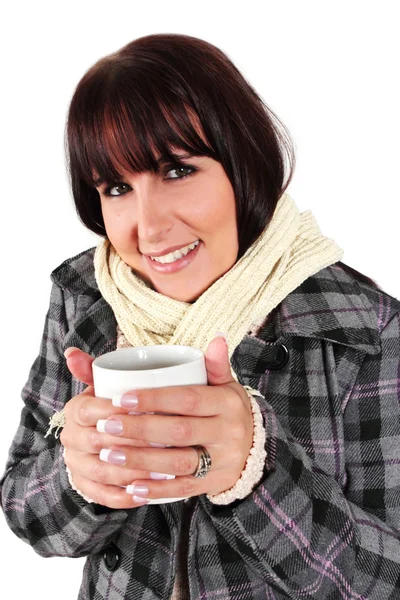 Winter warming cup of coffee Stock Photo